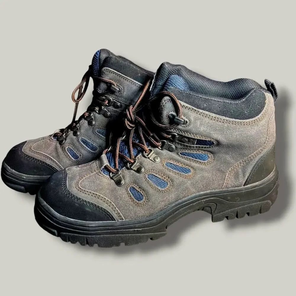 NWOT Men's 9.5 ITASCA Workhorse Steel Toe Black/Brown Leather/Nylon Boot